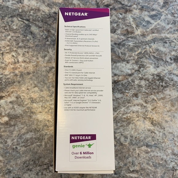 NETGEAR N300 WiFi Cable Modem Router - Picture 8 of 11